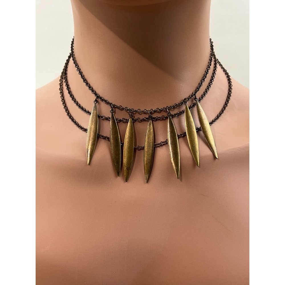 Feathers & Black Spinel Choker